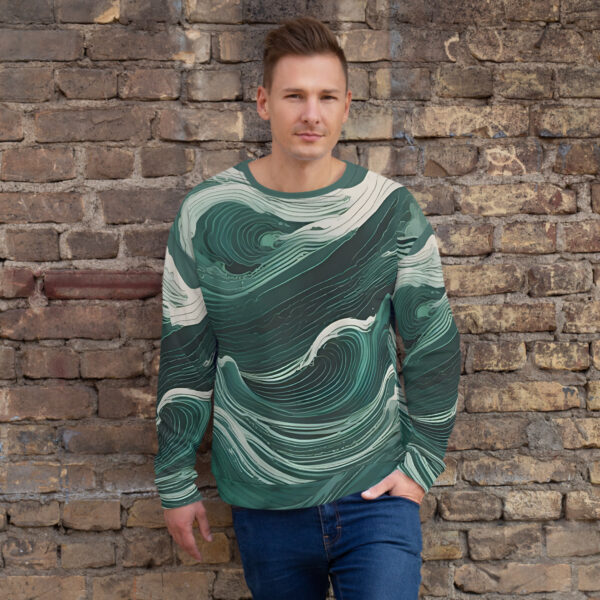 Chinese Sea Green Waves— Sweatshirt - Image 3