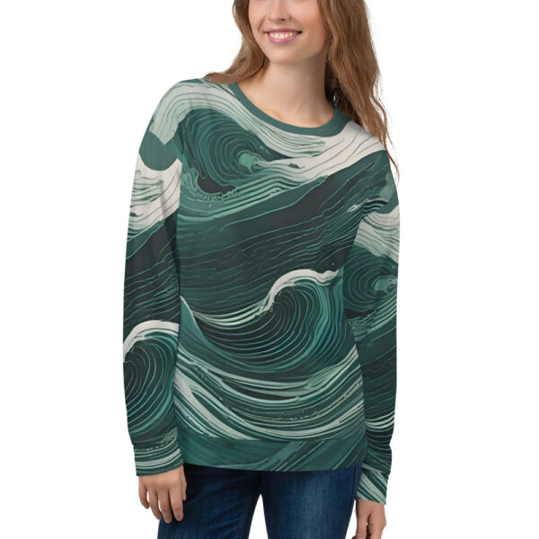 Chinese Sea Green Waves— Sweatshirt - Image 6