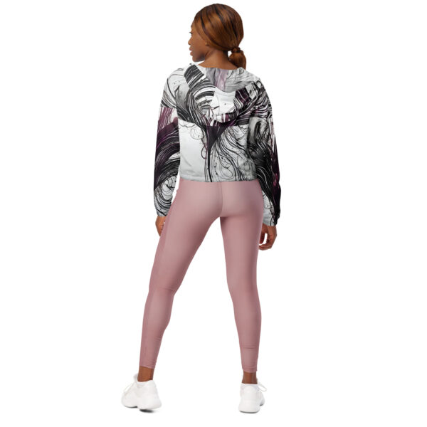 Abstract Art— Women’s cropped windbreaker - Image 4