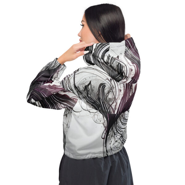Abstract Art— Women’s cropped windbreaker - Image 6