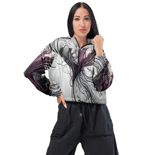 Abstract Art— Women’s cropped windbreaker