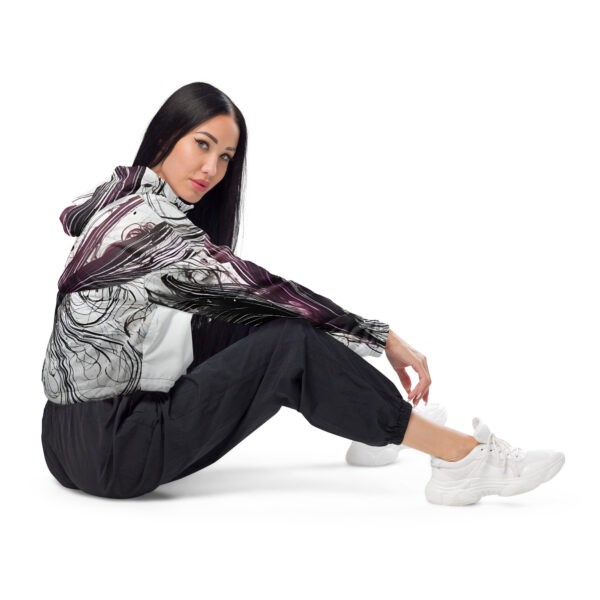 Abstract Art— Women’s cropped windbreaker - Image 7