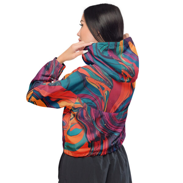 Rivo Full Printed Art— Cropped Windbreaker - Image 5