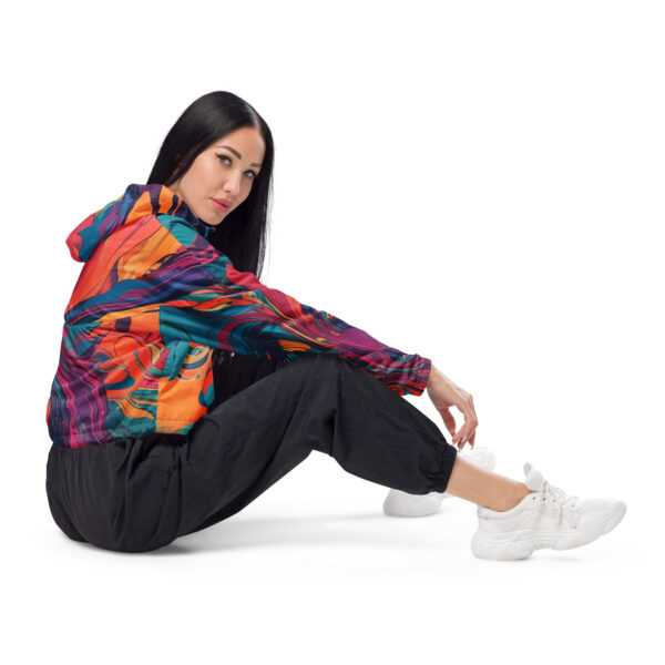 Rivo Full Printed Art— Cropped Windbreaker - Image 6