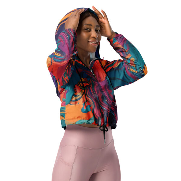 Rivo Full Printed Art— Cropped Windbreaker - Image 3