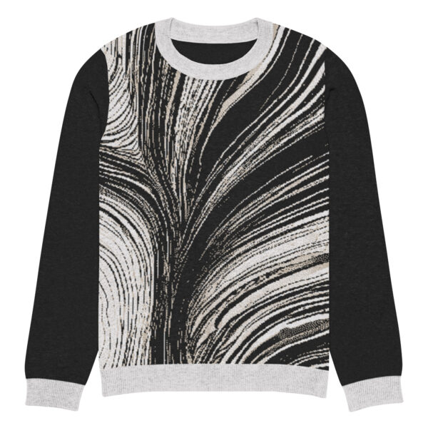 Black&White Knitted crew neck sweater - Image 2